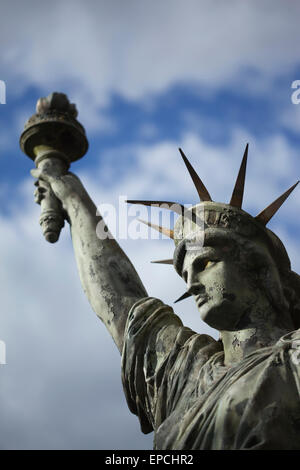 Damaged copy of the Statue of Liberty Stock Photo