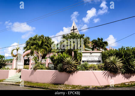 Central Baptist Church and Baptist Academy of Antigua, Saint John's, Antigua Stock Photo