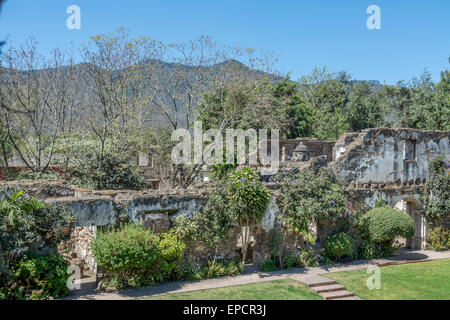 Ruinas de San Jeronimo or Ruins of the San Jeronimo Church and School in Antigua Guatemala Stock Photo