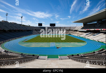 Estadi Olimpic Lluis Companys (Barcelona Olympic Stadium)  Barcelona, Spain. Stock Photo