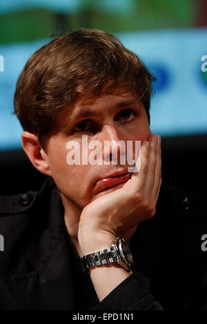 Torino, Italy, 16th May 2015. German writer Daniel Kehlmann is guest on the third day of Turin Book Fair. Stock Photo