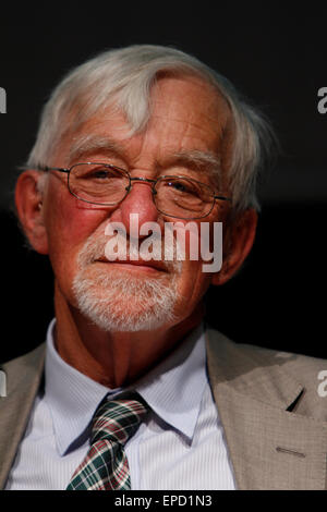 Torino, Italy, 16th May 2015. Swedish writer Lars Gustafsson is guest on the third day of the Turin Book Fair. Stock Photo