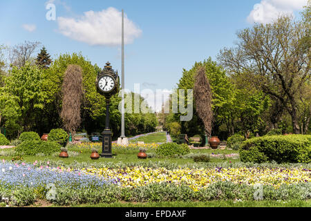 The Cismigiu Gardens (Parcul Cismigiu) is one of the largest and most beautiful public parks in downtown Bucharest built in 1847 Stock Photo