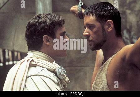 Gladiator is a 2000 American-British epic historical drama film directed by Ridley Scott, starring Russell Crowe and Joaquin Phoenix.  This photograph is for editorial use only and is the copyright of the film company and/or the photographer assigned by the film or production company and can only be reproduced by publications in conjunction with the promotion of the above Film. A Mandatory Credit to the film company is required. The Photographer should also be credited when known. Stock Photo