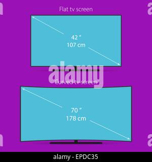 Two types of tv screen Stock Vector