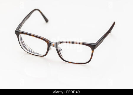 Hipster glasses isolated on white Stock Photo