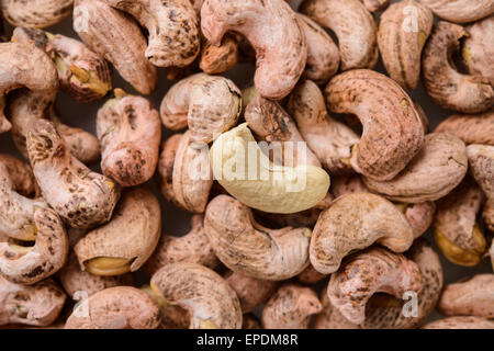 cashew nut with peel Stock Photo