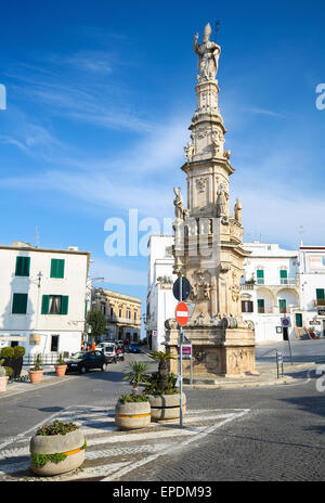 OSTUNI, ITALY - MARCH 14, 2015: Statue of San Oronzo in Ostuni, Puglia, Italy. Stock Photo