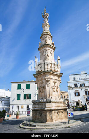 OSTUNI, ITALY - MARCH 14, 2015: Statue of San Oronzo in Ostuni, Puglia, Italy. Stock Photo