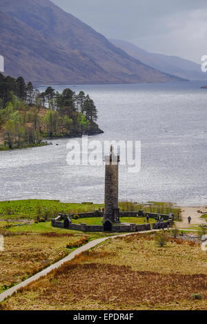 Scotland: The Glenfinnan Monument on the road between Fort William and Mallaig Stock Photo