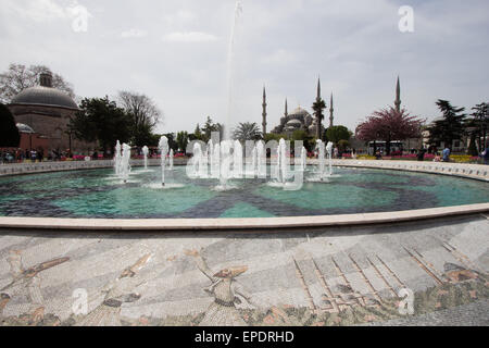 The dancing fountain of Sultanahmet, Istanbul Stock Photo