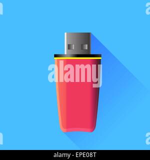 Pink Memory Stick Stock Vector