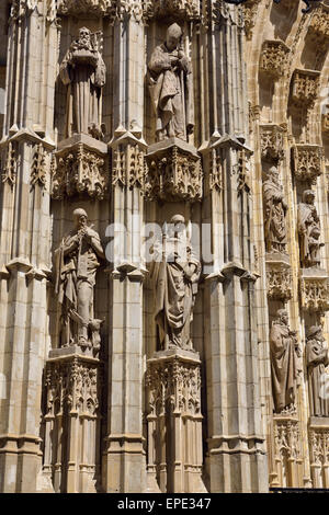 Detail of Main door of the Assumption of Saint Mary of the See cathedral Seville Spain Stock Photo