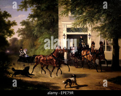 August Belmont and Family 1854 Wouterus Verschuur Stock Photo