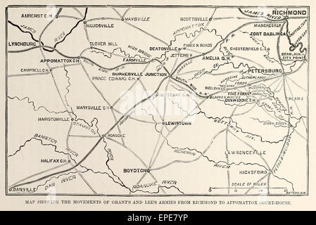 Map of Richmond, Virginia during USA Civil War, 1863 Stock Photo - Alamy