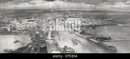 Birds eye view of Manila, The Philippines during the Philippine American War, 1899 Stock Photo