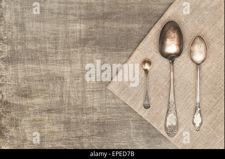 Cutlery setting vintage Stock Photo