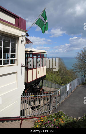 Babbacombe cliff railway on the south devon coast Stock Photo