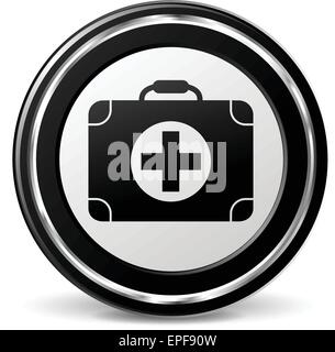 illustration of medical black and silver icon Stock Vector