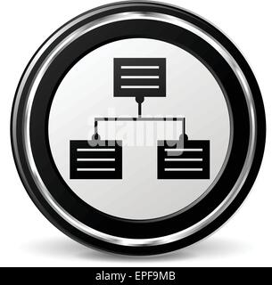 illustration of analytics black and silver icon Stock Vector