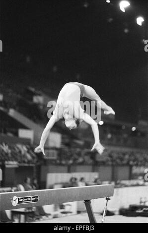 Olga Korbut training ahead of the Daily Mirror Sponsored Gymnastics ...