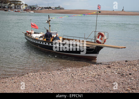 the ferry between shaldon and teignmouth across the river teign in south devon Stock Photo