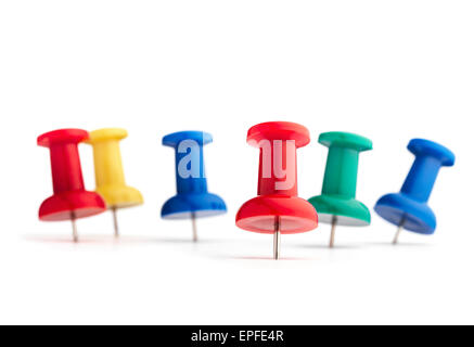 Push Pin isolated on white Stock Photo