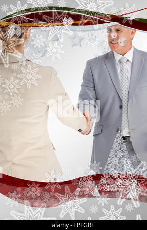 Composite image of business people having an agreement Stock Photo