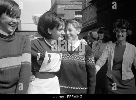 Stockport Air Disaster was the crash of a Canadair C-4 Argonaut aircraft owned by British Midland Airways, registration G-ALHG, near the centre of Stockport, Greater Manchester, England on Sunday 4 June 1967. 72 of the 84 aboard were killed in the acciden Stock Photo