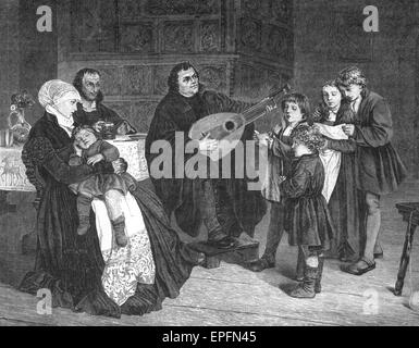 Martin Luther, theologian and reformer, with his family, 1536