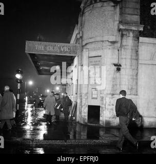 The Old Vic theatre in the West End, central London. 9th January 1961. Stock Photo