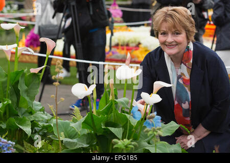 London, UK. 18 May 2015. Photocall with actress Brenda Blethyn at the Endangered Plants in the Wild stand in the Great Pavilion. Press Day at the RHS Chelsea Flower Show. Credit:  Nick Savage/Alamy Live News Stock Photo
