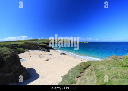 Mother Iveys Bay on the north coast of Cornwall in England. Stock Photo
