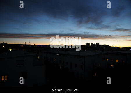 Sunset, clouds, sky Stock Photo