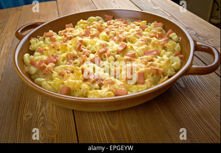 Nudel - Schinken - Gratin Stock Photo