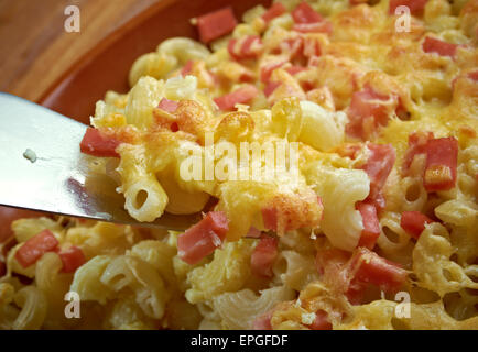 Nudel - Schinken - Gratin Stock Photo