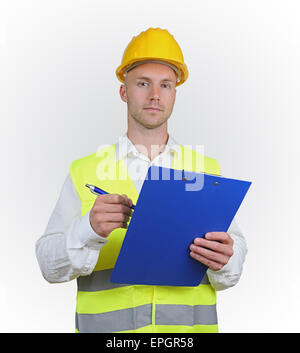 Checking clip board Stock Photo