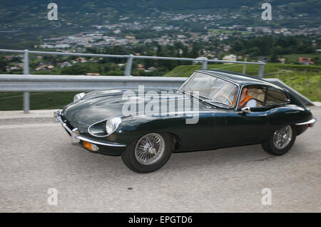 south tyrol classic cars 2014 Jaguar E Type Stock Photo