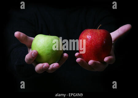 Wet apples Stock Photo
