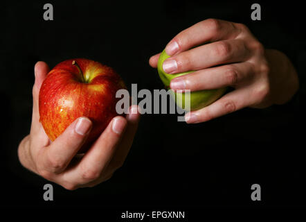 Wet apples Stock Photo