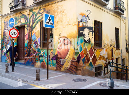 Street art in Granada, Spain Stock Photo