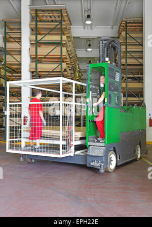 Side loader forklift Stock Photo