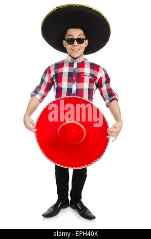 Funny mexican with sombrero in concept Stock Photo