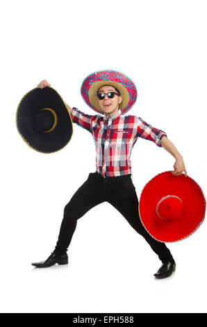 Funny mexican with sombrero in concept Stock Photo