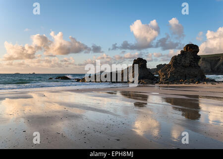 Sandy beach at Porthcothan Bay near Padstow on the north Cornwall coast Stock Photo