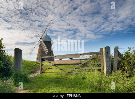 Gate leading to Halnaker Windmill near Chichester in West Sussex Stock Photo