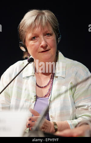 Writer Catherine Dunne at Salone del Libro, international book fair on May 16, 2015 in Turin. Stock Photo