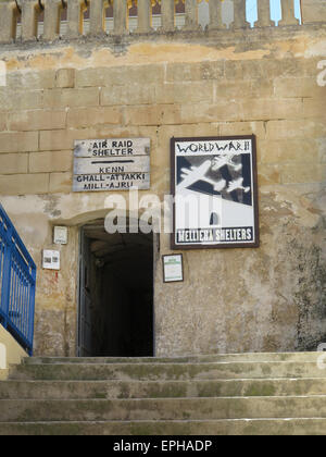 Exterior of Mellieha World War 11 Shelters, Malta Stock Photo