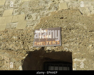 Exterior of Mellieha World War 11 Shelters, Malta Stock Photo