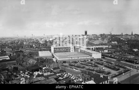 Wolverhampton 1960s 1961 britain british town city uk View from Brickklin Street flats Stock Photo